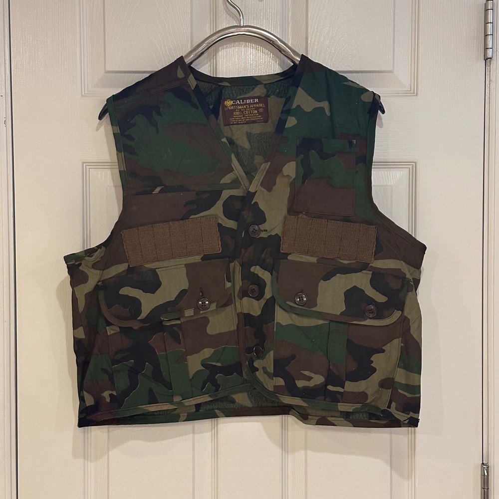Caliber Sportsman's Apparel Camo Hunting Vest Mens Small Vest